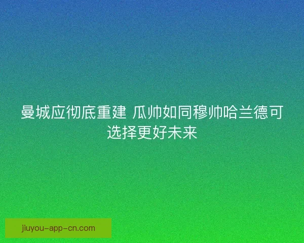 曼城应彻底重建 瓜帅如同穆帅哈兰德可选择更好未来