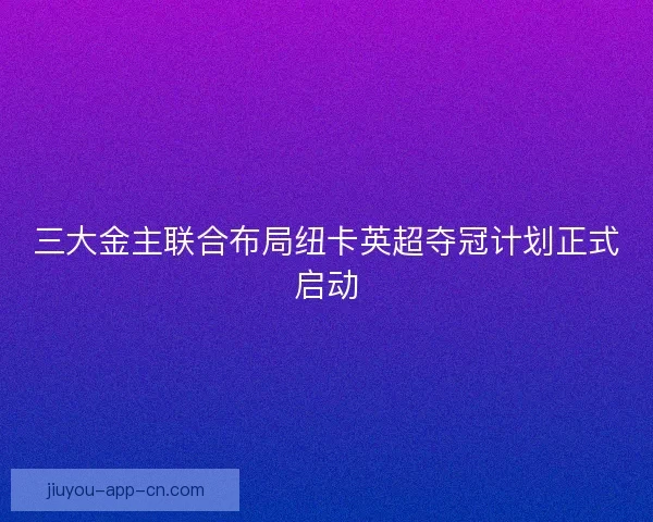 三大金主联合布局纽卡英超夺冠计划正式启动